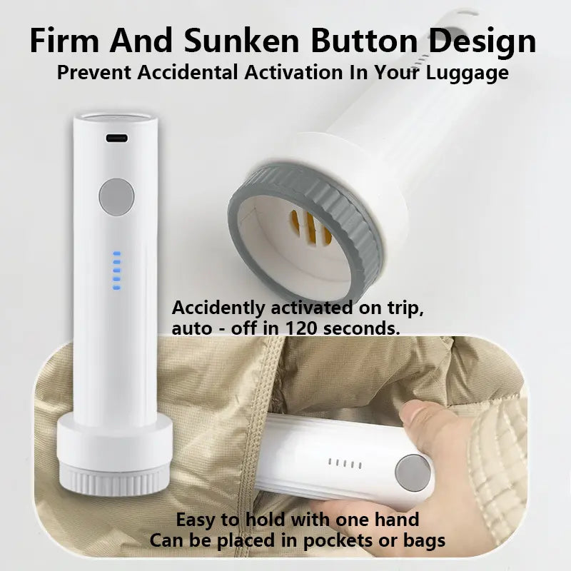 Snofrid Cordless Travel Vacuum Storage Compression Bag Set – 15-Pack in 3 Sizes – USB Rechargeable Handheld Pump with Built-In Battery – Waterproof & Reusable Space Saver for Clothes & Packing, Perfect for Carry-On Suitcases