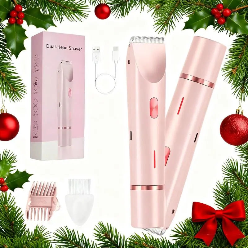 Electric Bikini Trimmer for Women, Rechargeable 2 in 1 Body & Facial Hair Removal, Waterproof Wet & Dry Use Trimmer for Women