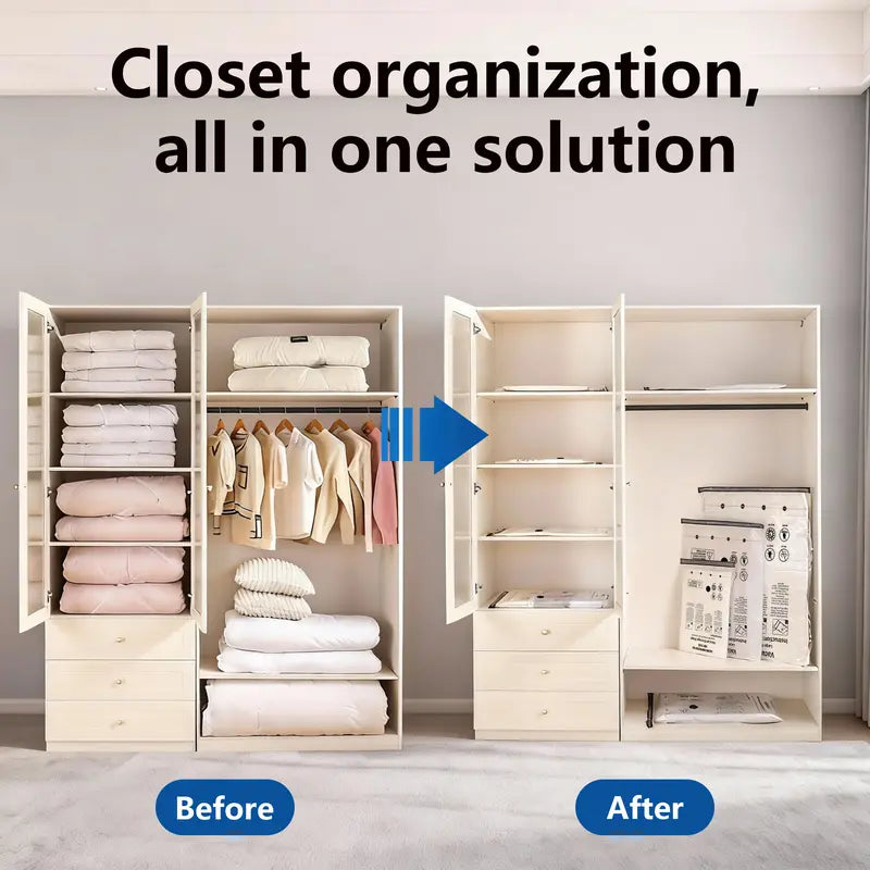 Snofrid Cordless Travel Vacuum Storage Compression Bag Set – 15-Pack in 3 Sizes – USB Rechargeable Handheld Pump with Built-In Battery – Waterproof & Reusable Space Saver for Clothes & Packing, Perfect for Carry-On Suitcases