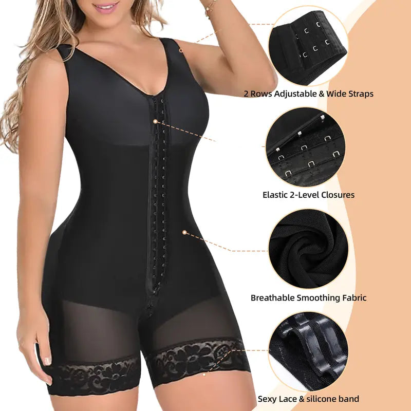 Fajas Colombianas Shapewear for Women Tummy Control Full Shapewear Butt Lifter with Zipper Crotch SpringStatements