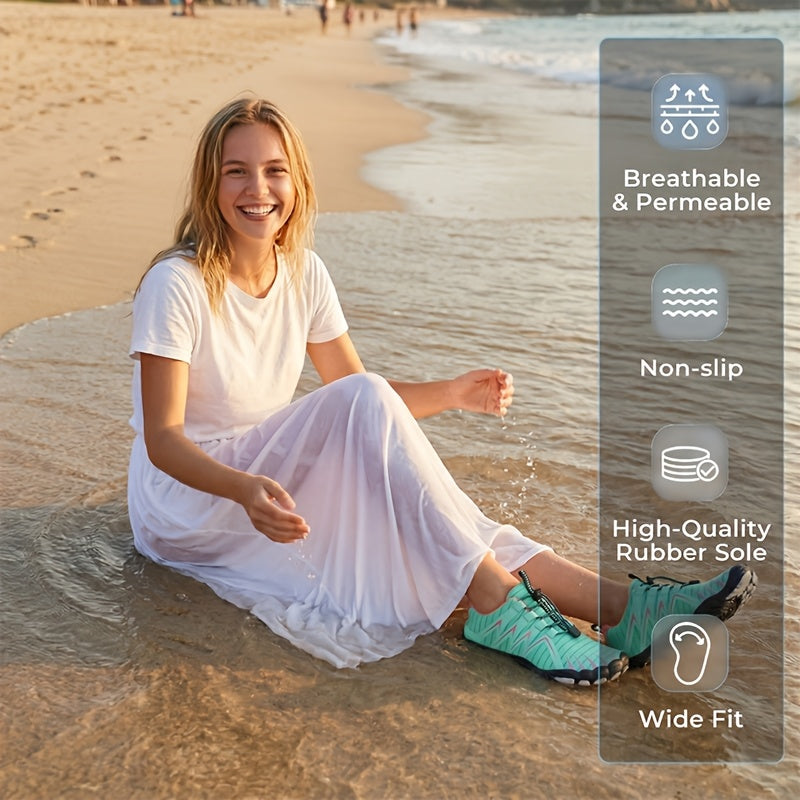Water Shoes for Women Men - Barefoot Quick-Dry Aqua Socks | Lightweight Swim Shoes for Surfing, Swimming, Beach Sports, Kayaking, Diving | Non-Slip Design