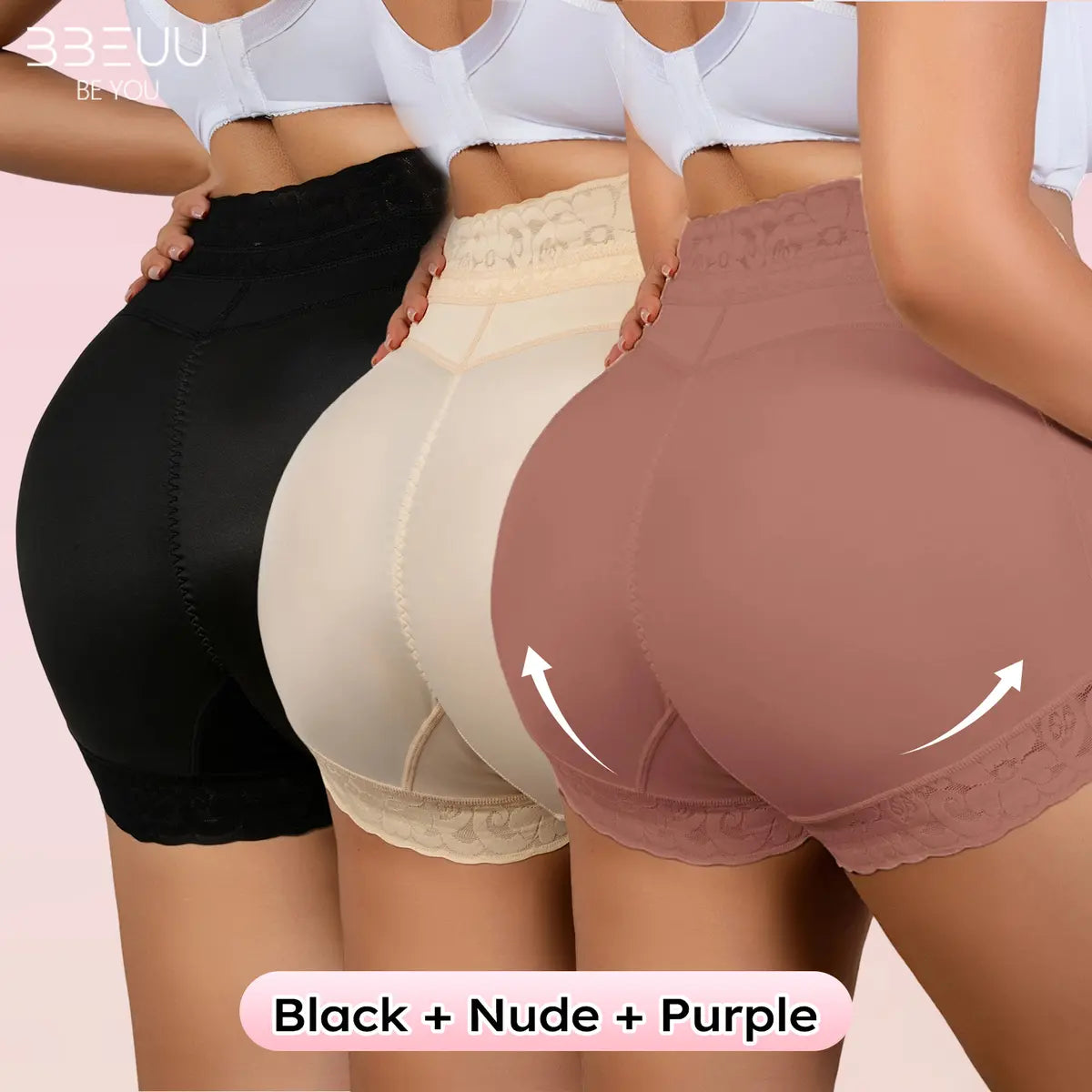 High Waist Shapewear Panty with Anti-Slip Silicone Band - Stretchy Breathable & Seamless Tummy Control Butt Lifting for Everyday Confidence Women's Basic Minimalist Multi Colors 3Pcs-BS