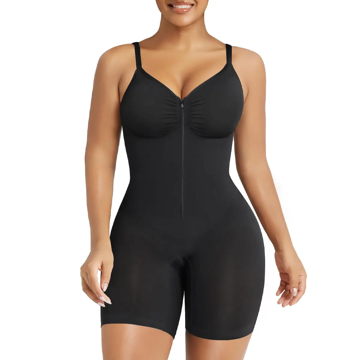 Shapewear for Women Tummy Control Bodysuits Zip-Up Comfort Ultra Stretch Fabric Customizable Fit Breathable Mesh Design Comfortable Fit