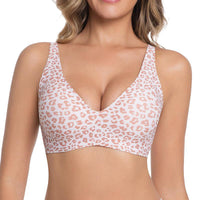 💕Jelly Wireless Damen Bequeme Bügellose Push-Up Bralettes Nahtlose T-Shirt-BHs Tiefer V Alltags-BHs