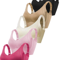 Damen Kabelloser BH, Bequemer, Atmungsaktiver Push-up-BH, Weiche und Leichte Dessous für Alle Jahreszeiten